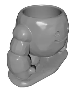 Cute Rock Golem Planter - Fantasy Stone Guardian Flower Pot