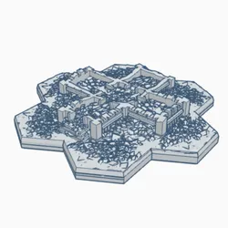 Destroyed Gothic Building 1 With Hex Base