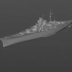 Digital model of the battleship Bismarck