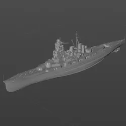 Digital model of the battleship Hiei