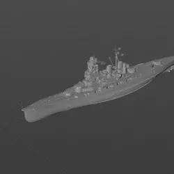 Digital model of the battleship Kongo