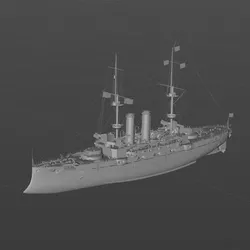 Digital model of the battleship Mikasa