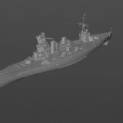 Digital model of the battleship Myogi