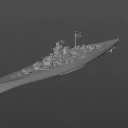 Digital model of the battleship Tirpitz