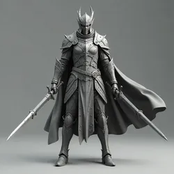 Elf warrior heroic Miniatures 3D STL file for printing