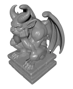 Gargoyle Guardian STL | Dark Gothic Fantasy | Cathedral Shelf Accent | Gift for RPG Fans