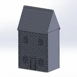 Medieval building in scale 1:72