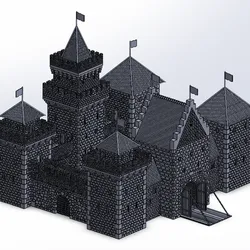 Medieval fortress in scale 1:72