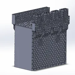 Medieval wall with loopholes in scale 1:72 (variant2)