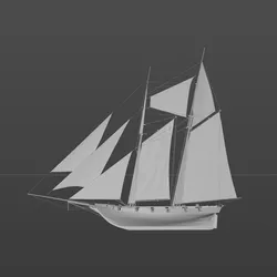 [Naval Action] Privateer sailboat digital model