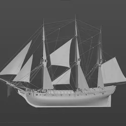 [Naval Action] Rattlesnake_Heavy sailboat digital model
