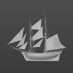 [Naval Action] Rookie_Brig sailboat digital model