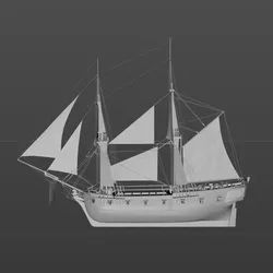 [Naval Action] Snow sailboat digital model