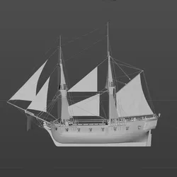 [Naval Action] Traders_Snow sailboat digital model