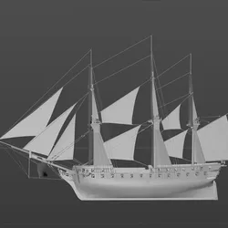 [Naval Action] Trincomalee sailing ship digital model