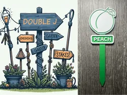 PEACH - Garden Stake - Free 3D Print Model