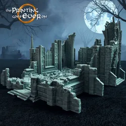 Ruined Gothic Cathedral - Supportless Cemetery Terrain