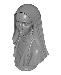 Santa Joana de Aveiro Bust – Religious Statue, Portuguese Saint Sculpture, Catholic Decor & Historic