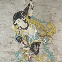 (WIP) The lady playing the Pipa reversely in 2000 years ago (反弹琵琶伎乐天)