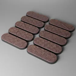 10x 70x25mm base with square concrete tiles (+toppers)