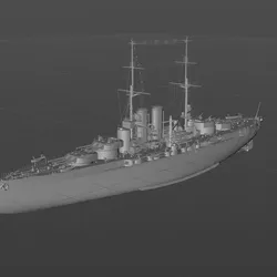 3D model material of the Austro-Hungarian battleship "United Force"