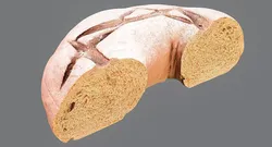 A piece of rye bread model 3D model
