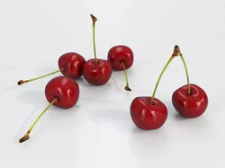 Cherry Fruit Low-poly 3D model