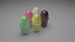 Cup of Ice Creams 3D model