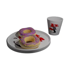 Donut composition 3D model
