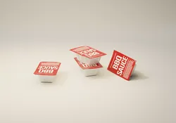 Fast Food dipping sauce container 3D model