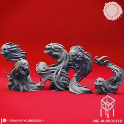 Flameskulls - Tabletop Miniatures (Pre-Supported)