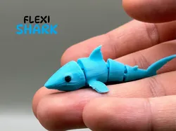 Flexi Shark | Articulated Cute Shark 3D Model - Free 3D Print Model