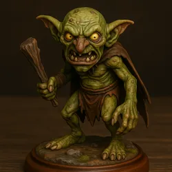 Gribnuk, the Savage Goblin - STL, OBJ & MTL Miniature for 3D Printing