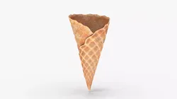 Ice cream Waffle Cone Low-poly 3D model