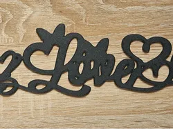 Love Script Silhouette Wall Decoration - Free 3D Print Model