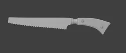 Low-poly Bonesaw 3D Model Low-poly 3D model