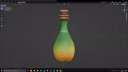 Magic Potion Bottle  Stylized Low Poly Fantasy Prop 3D model
