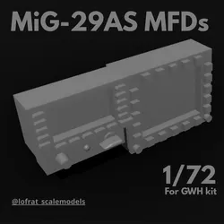 MiG-29AS Cockpit MFD displays 1/72 for GWH kit
