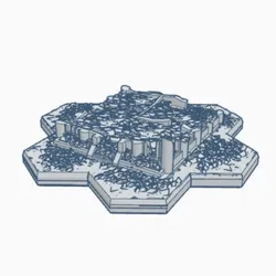 Modern Destroyed Bank with Hex Base MDHB020