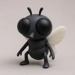 Mosca figura estilo chibi,