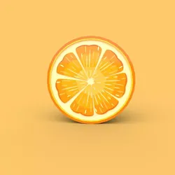 Orange Fruit Low-poly 3D model
