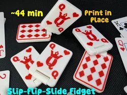 Queen of Hearts Slider + Flip Fidget (~44 min) - Free 3D Print Model
