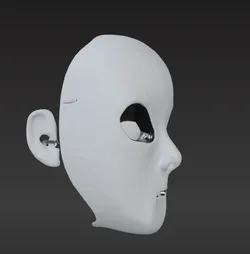 Sci-Fi Face Mask 3D Model – Smooth Curves & Subtle Detail