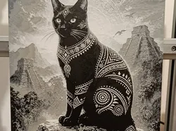 tribal cat - Free 3D Print Model