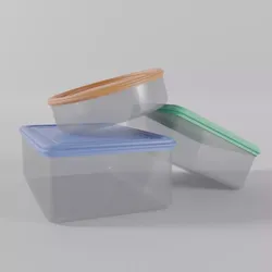 Tupperware plastic container set Low-poly 3D model
