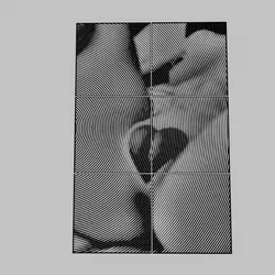 WALL ART - a big titted blonde with big tits in a box