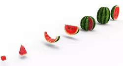 watermelon Low-poly 3D model