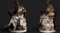 ancient marble monument dusty ruins PBR photogrammetry 3D model