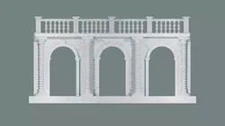 arched doorway arcade 3D print model