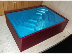 Box with sliding lid (with stand for construction stapler)